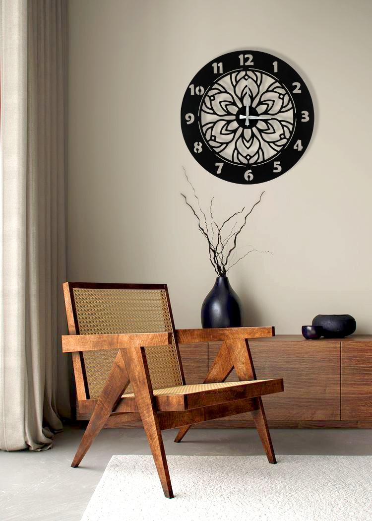 Ters Lale Desenli Metal Saat (Sa004)