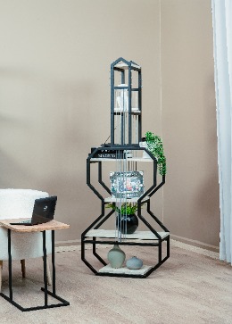 TRAVERTEN GİTAR ÜNİTE ÇOK AMAÇLI DEKORATİF KİTAPLIK SALON OFİS DÜZENLEYİCİ