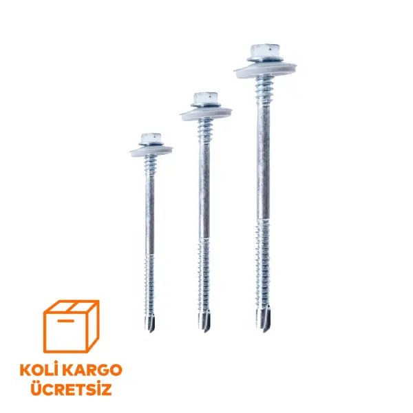 Çetin Civata Sandviç Panel Vidası 5,5*200 12 Mm Deler Muv - Koli 300 Adet